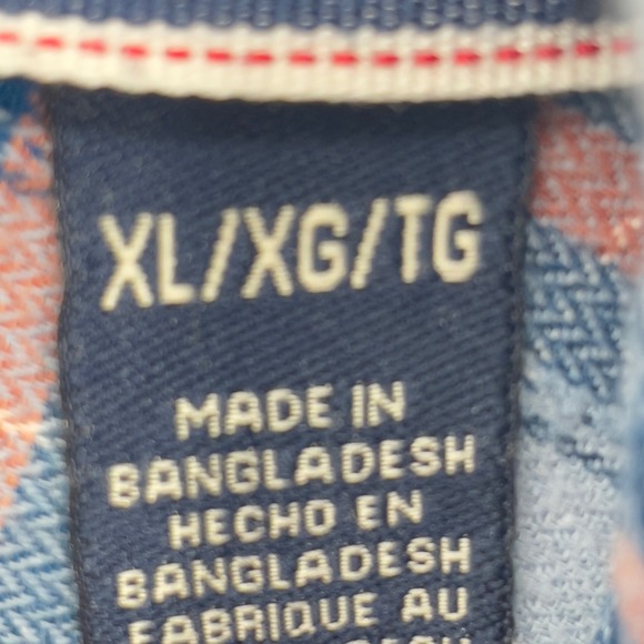 Wrangler‎ Mens XL Blue Plaid Western Cowboy Long Sleeve Button Up Shirt - Picture 2 of 10